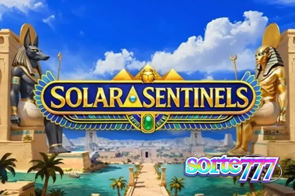 Interface do slot Solar Sentinels com tema egípcio